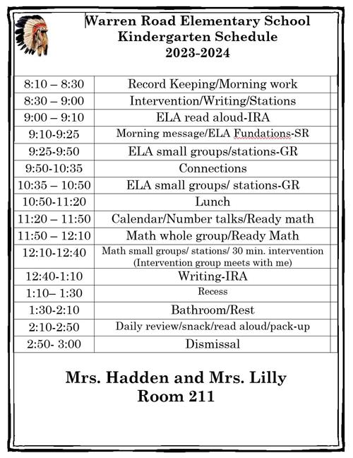 Schedule